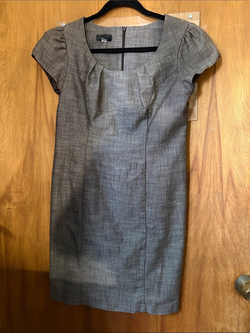 AGB Charcoal Gray Cap Sleeve Sheath Dress